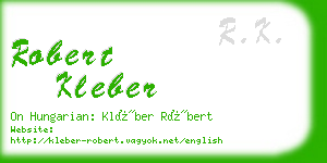 robert kleber business card